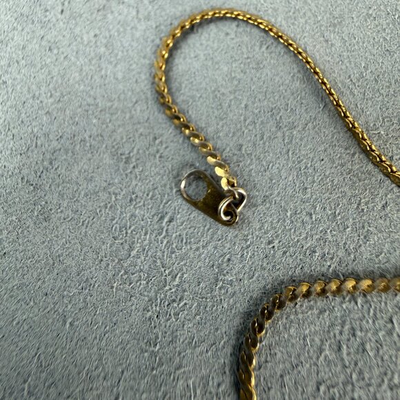 Vintage Gold Tone Serpentine Chain Bracelet 7" - Picture 6 of 6